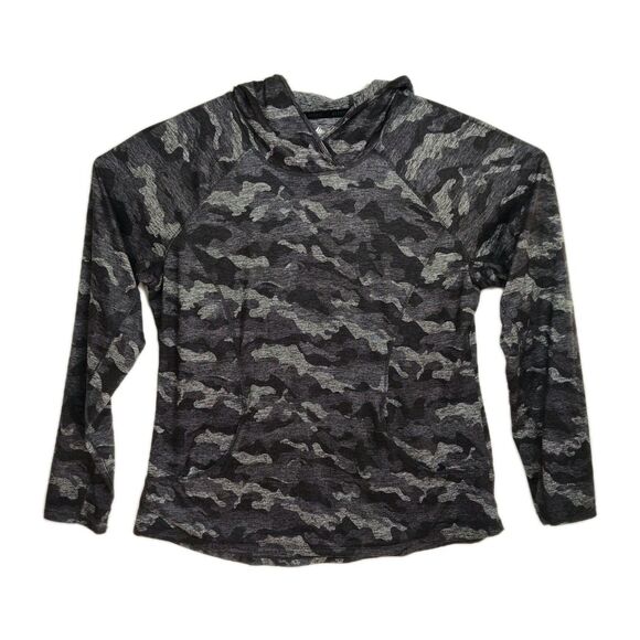 RBX Overlook Camo Super Soft Hoodie Women's XL Gray Camo Pattern Pockets - Picture 1 of 6